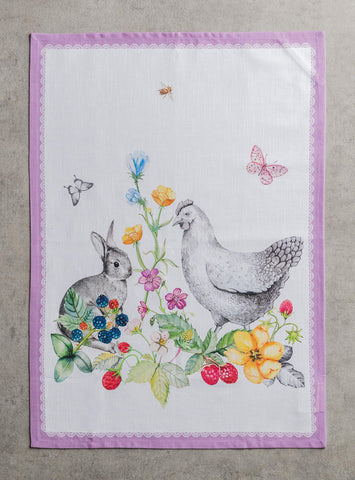 Maison d'Hermine: dibujo acuarela europeo añade elegancia decorativa a la cocina.