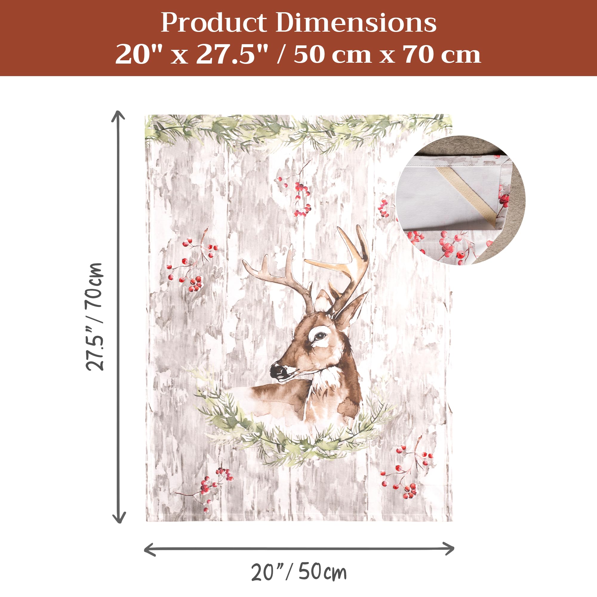 Maison d’Hermine toallas de cocina con diseño acuarela natural, aptas para decoración.