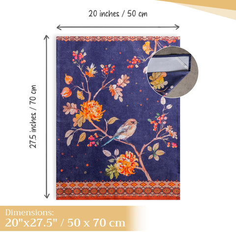 Toalla Maison d'Hermine para regalo navideño, diseño elegante y detalles en acuarela.