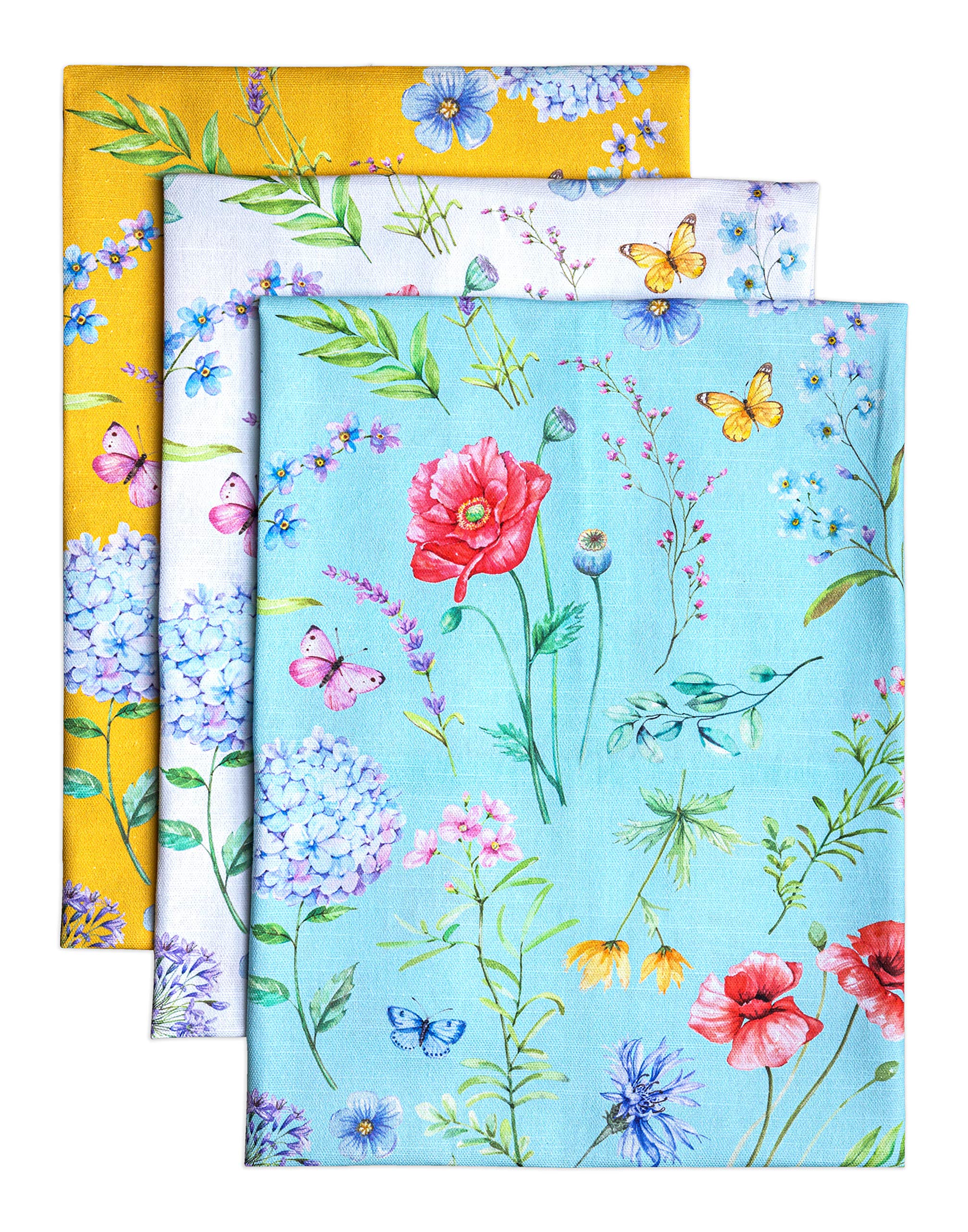 Maison d'Hermine: toallas cocina trio floral para secar platos y decorar la cocina