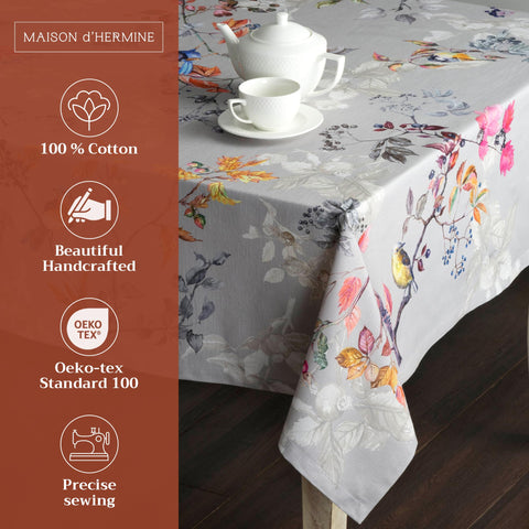 Mantel Maison d'Hermine algodón 100% rectangular 60x90, suave y duradero.