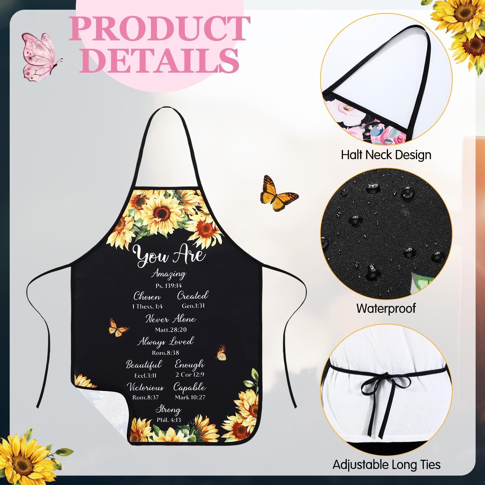 Delantal Maiteenly con ajuste de 52 x 72 cm para diferentes cuerpos.