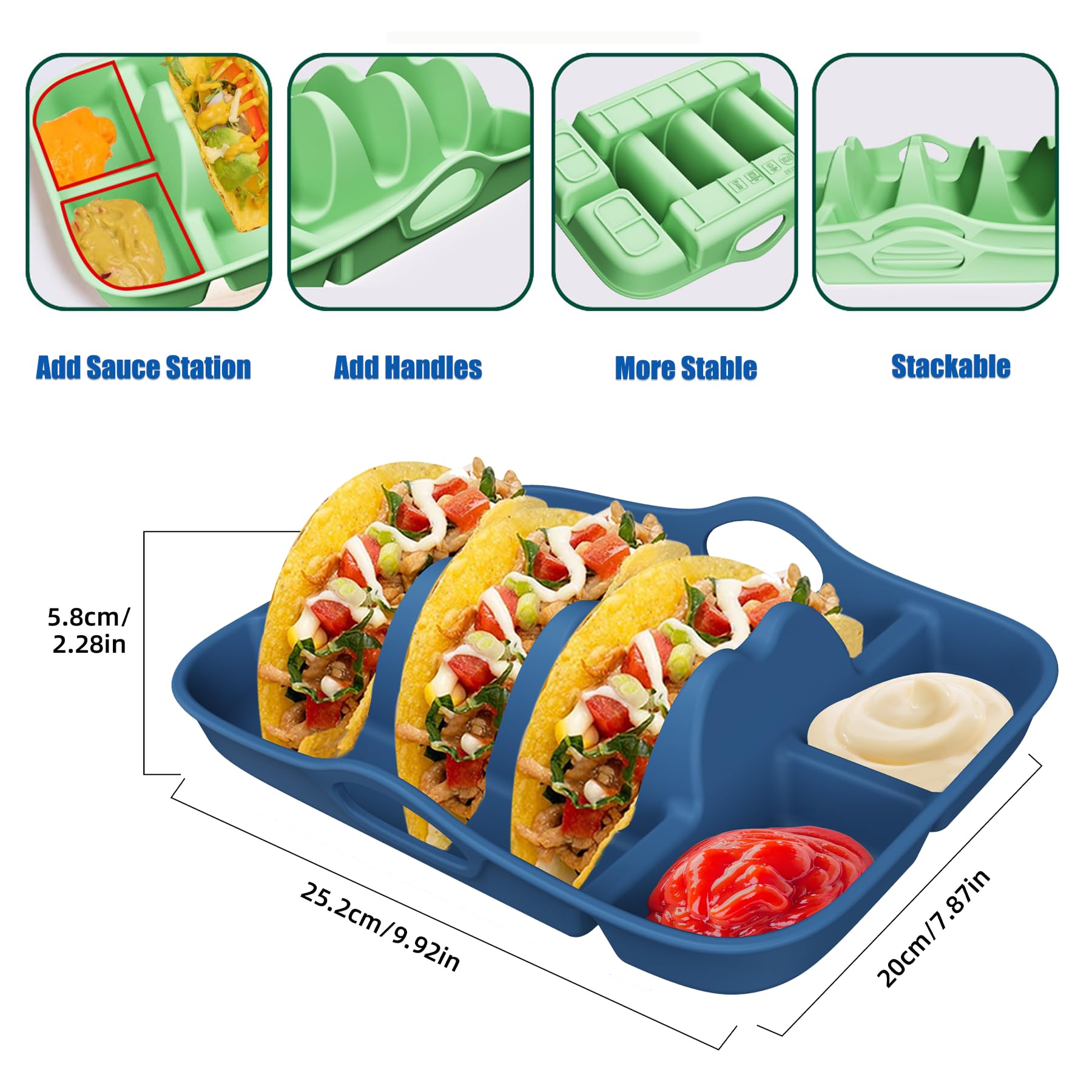 MaiTrekz divisores de tres ranuras mantienen los tacos ordenados durante el armado.