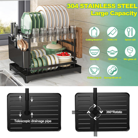 Maivotaf escurridor para platos y cuencos, ventilación adecuada.