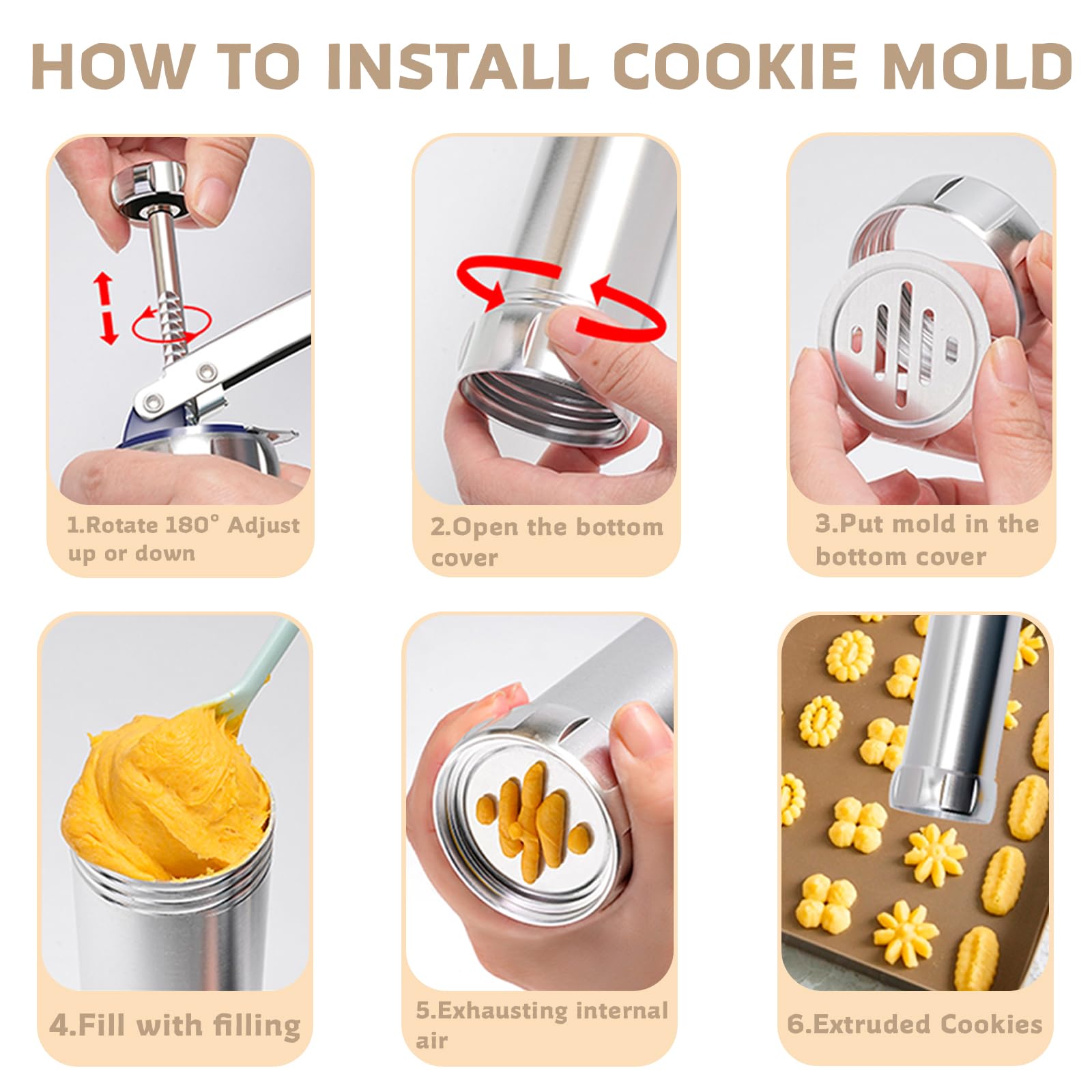 MAJCL Discos Spritz para galletas, opción creativa en casa