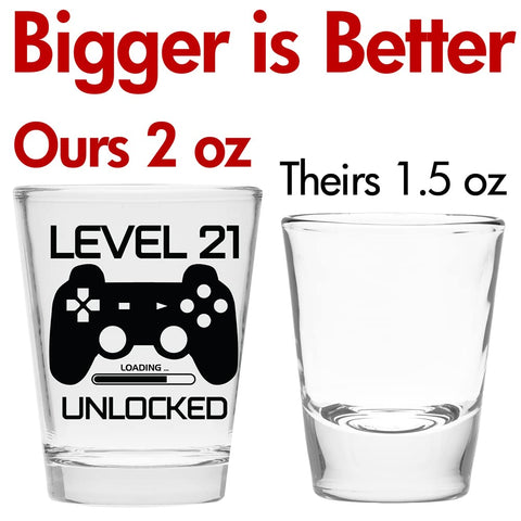 Make Em Laugh Vaso Nivel 21 Desbloqueado, regalo ideal para 21 años, hombres y mujeres.