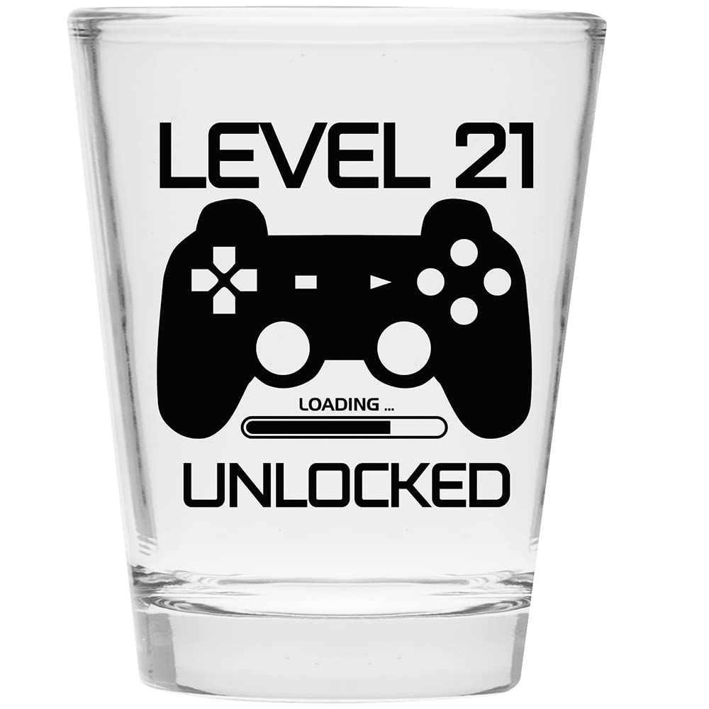 Make Em Laugh Vaso Nivel 21 Desbloqueado, regalo divertido y práctico para celebrar 21 años.