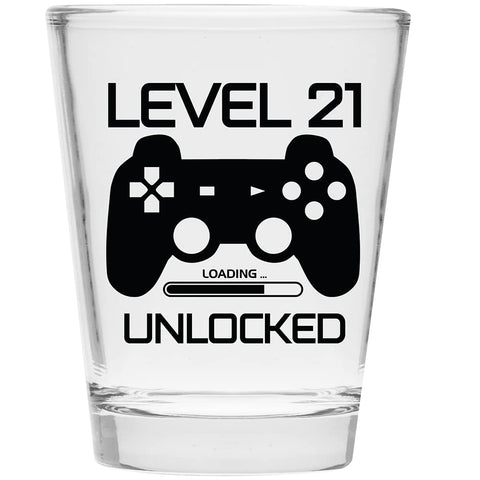 Make Em Laugh Vaso Nivel 21 Desbloqueado, regalo divertido y práctico para celebrar 21 años.