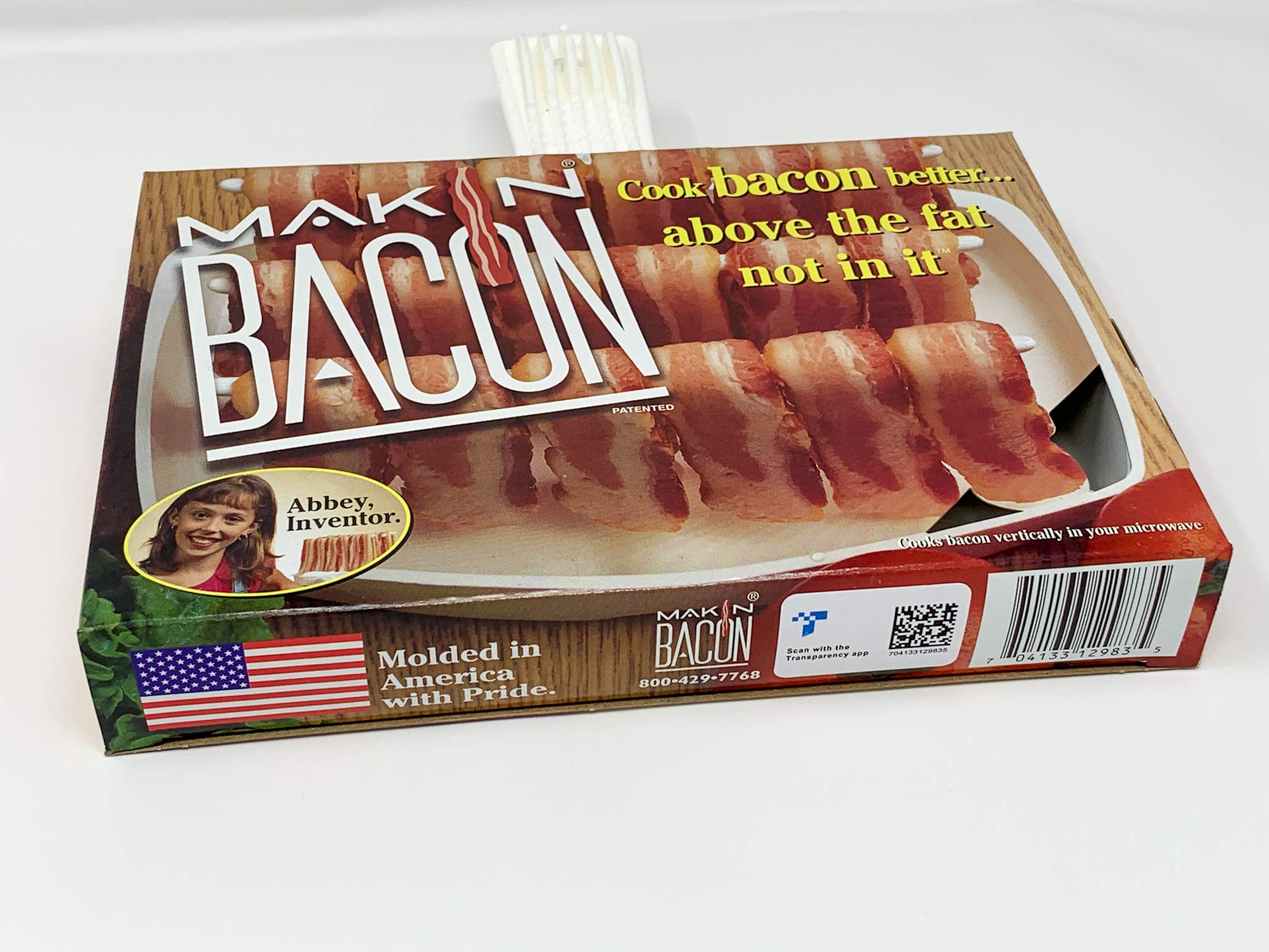 MAKIN BACON: drenaje-grasa para un tocino más limpio y sabroso.