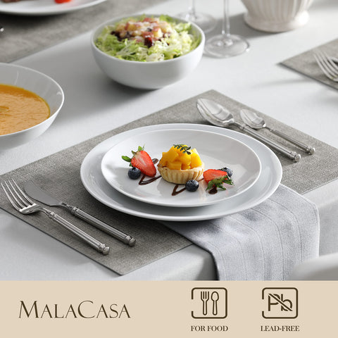 MALACASA Amelia: plato de sopa 40 oz, perfecto para caldos y sopas.