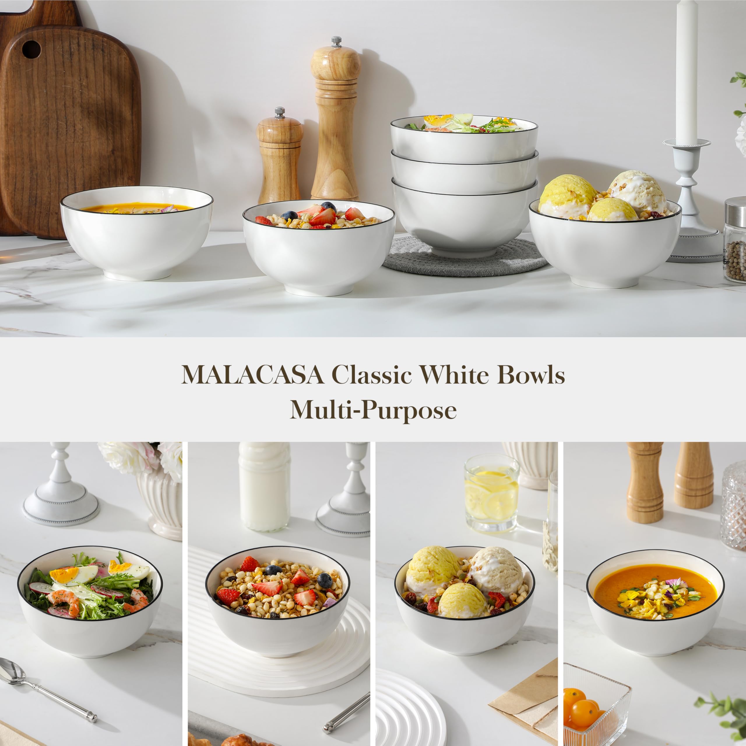 MALACASA: diseño apilable para ahorrar espacio en cocina y comedor.