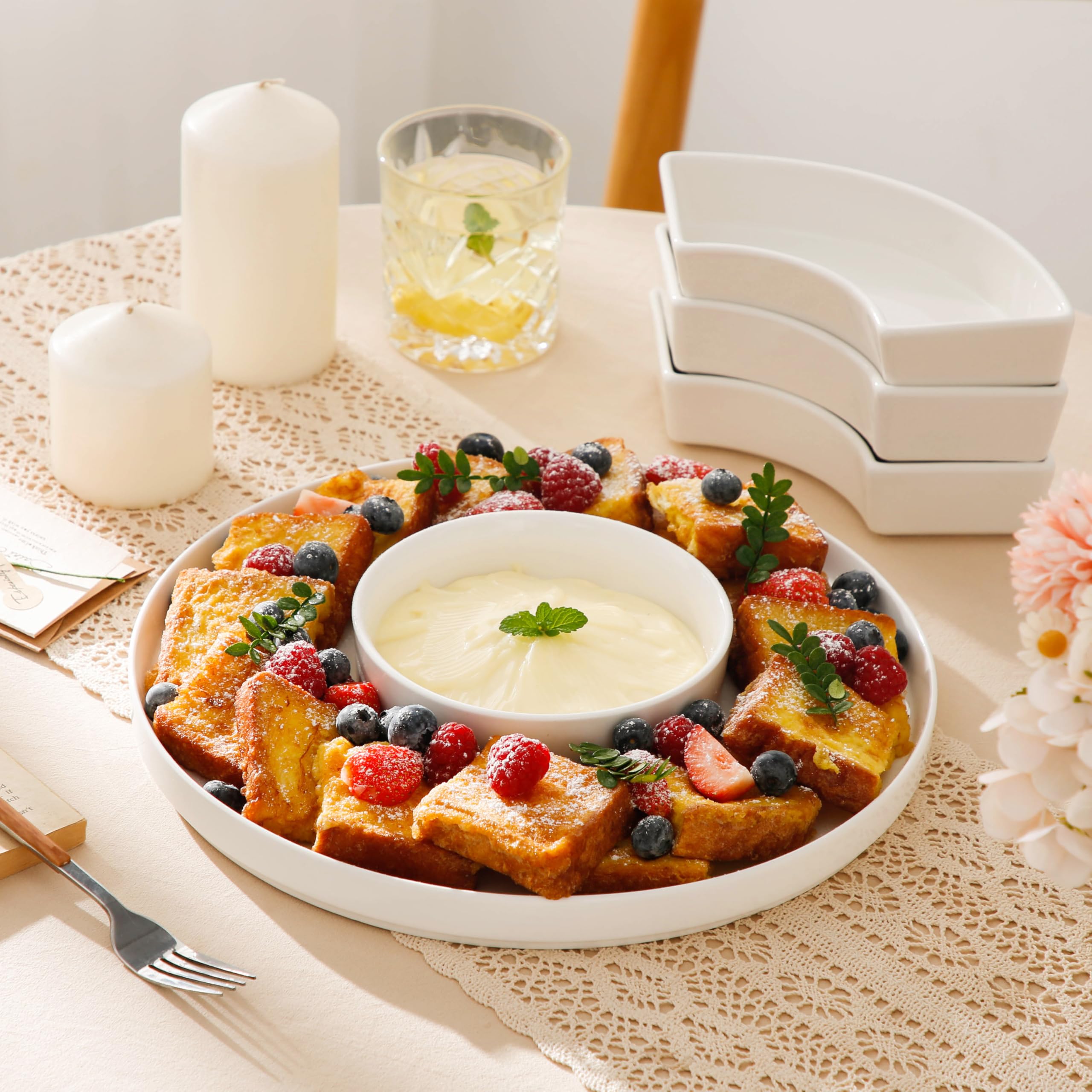MALACASA bandeja elegante en blanco que eleva cualquier mesa.