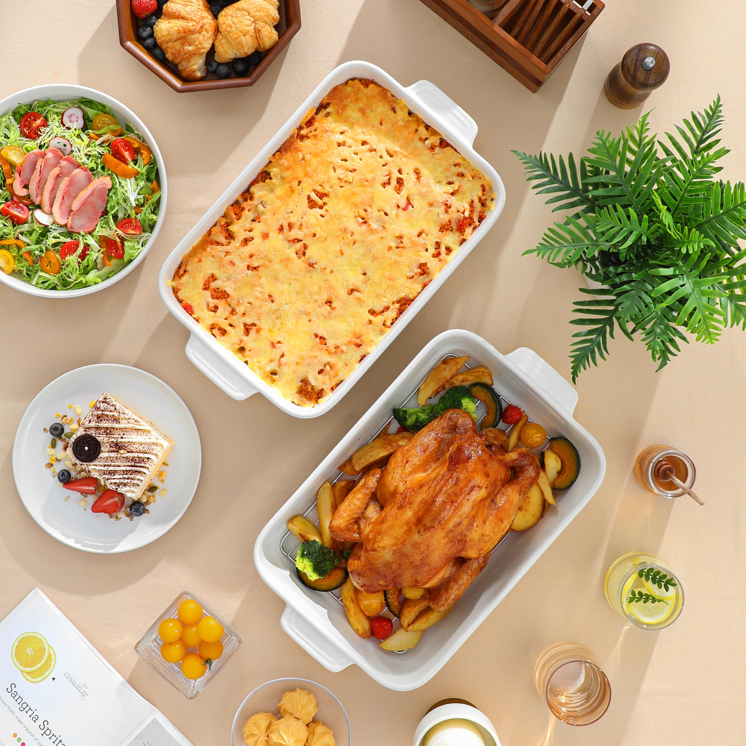Bandeja MALACASA Tara con presentación elegante en la mesa.