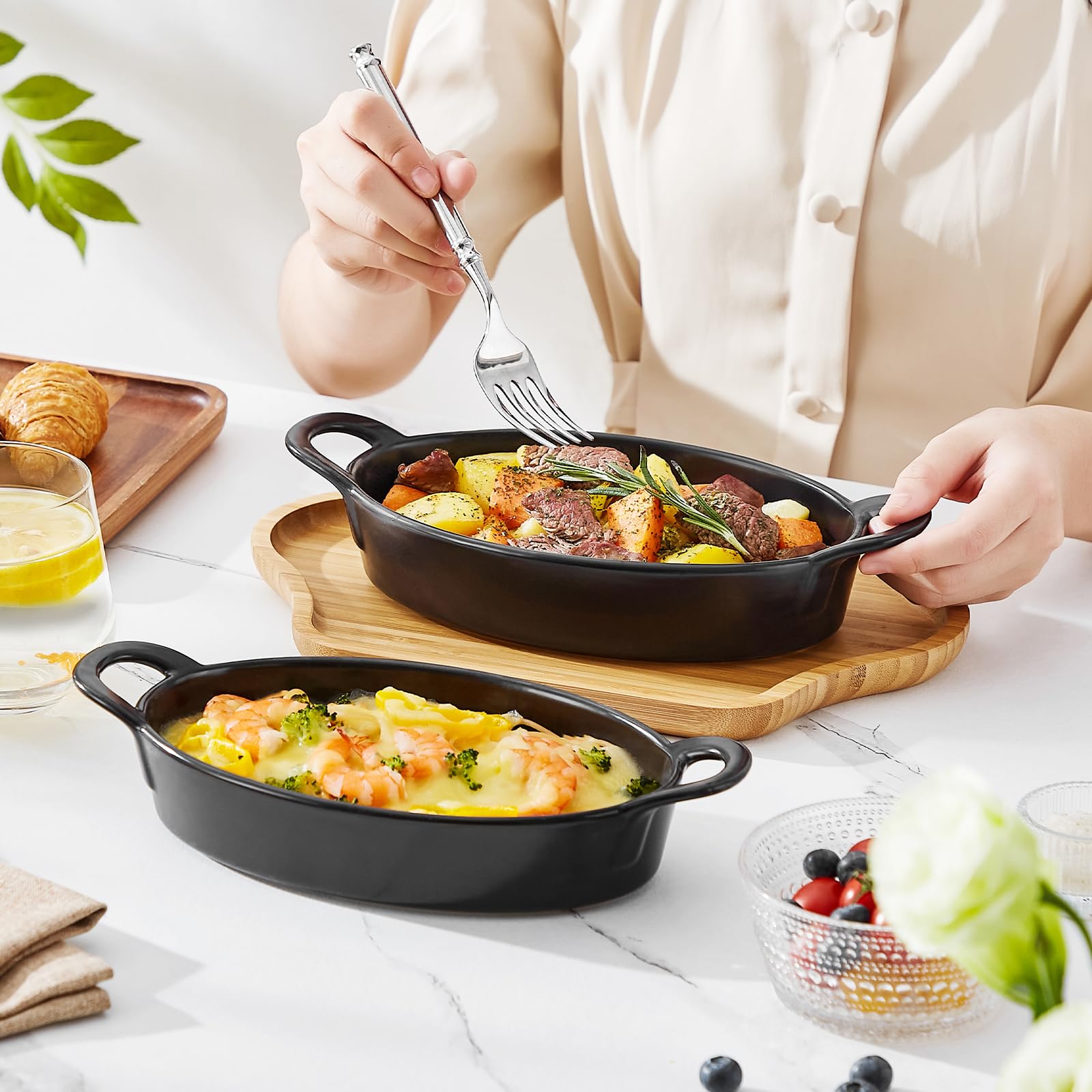 Bandejas MALACASA para asados y verduras 8x5, guisos perfectos al horno