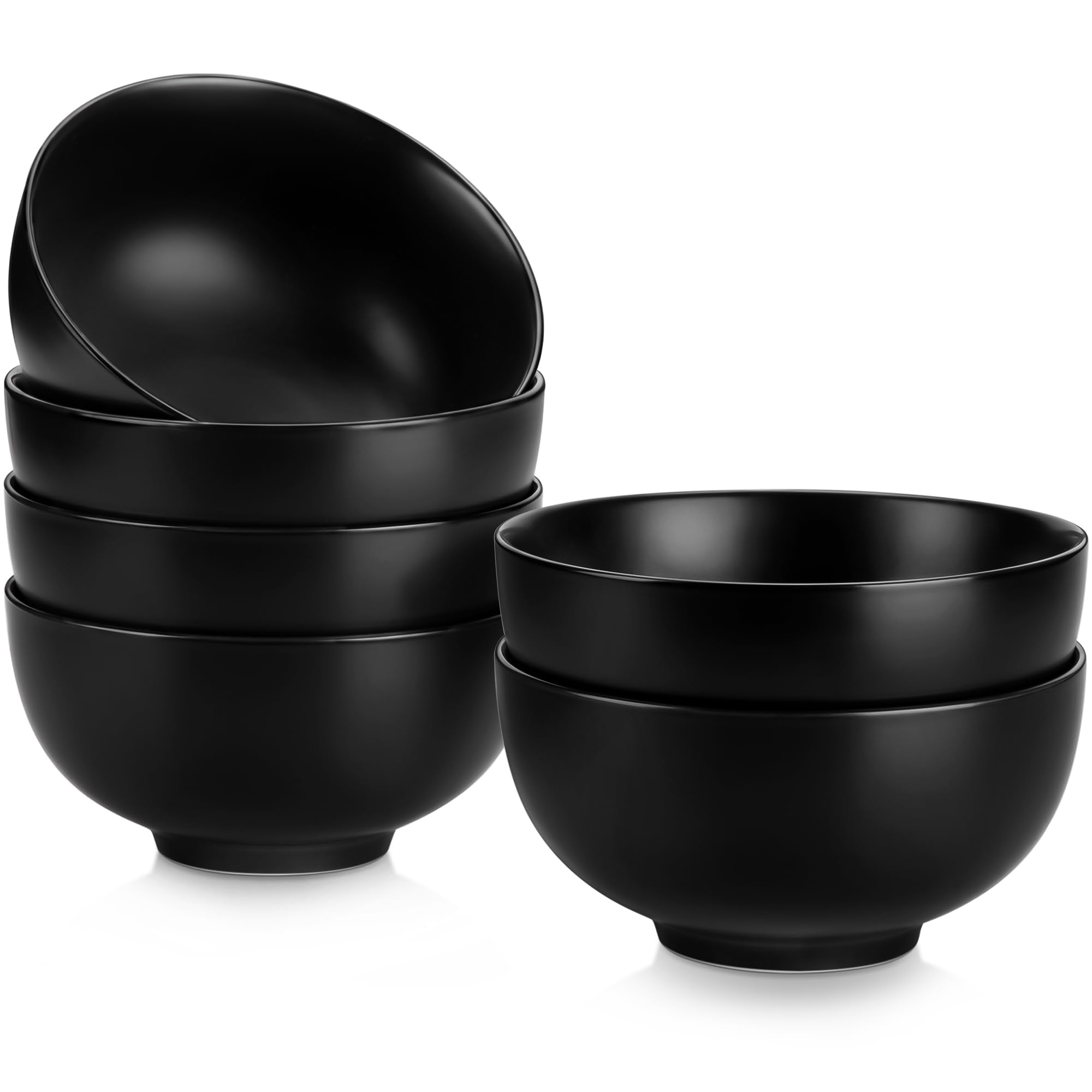 MALACASA bol 26 oz negro de cerámica, ideal para porciones diarias