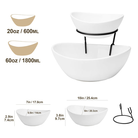 Bowl cerámicas MALACASA para aperitivos, diseño elegante y resistente