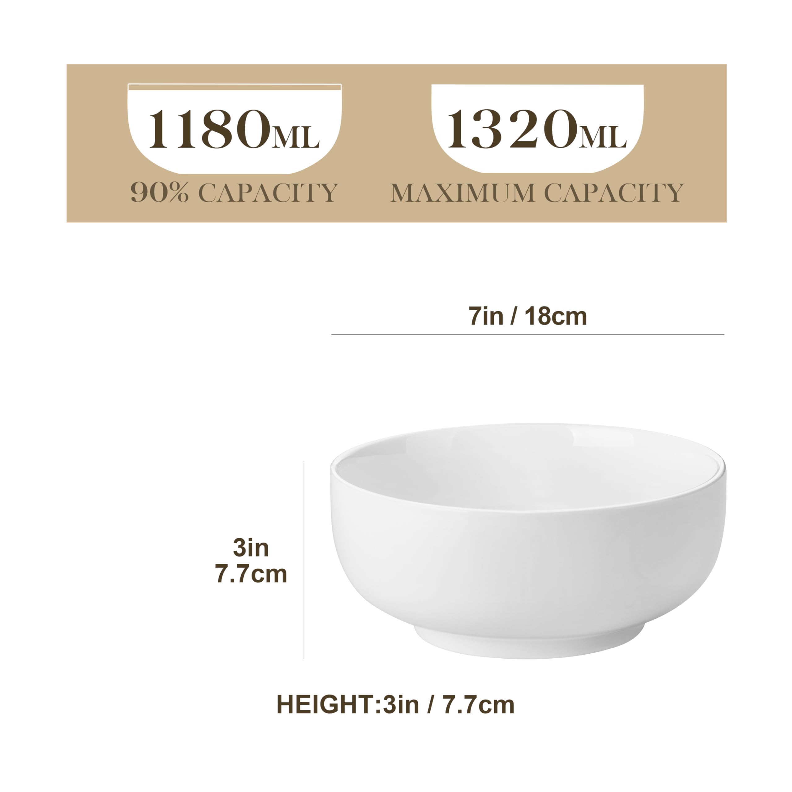 Conjunto MALACASA de tazones cerámicos blancos, dos piezas.
