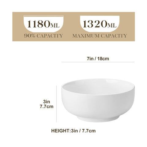 Conjunto MALACASA de tazones cerámicos blancos, dos piezas.