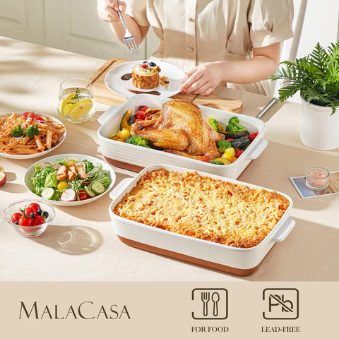 Malacasa diseno blanco beige añade estilo rustico a cualquier mesa.