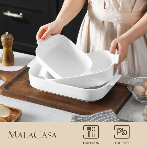 Porcelana esmaltada MALACASA, diseño elegante para servir