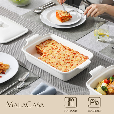 Lasaña MALACASA pan profundo 3.4qt con tapa para porciones grandes