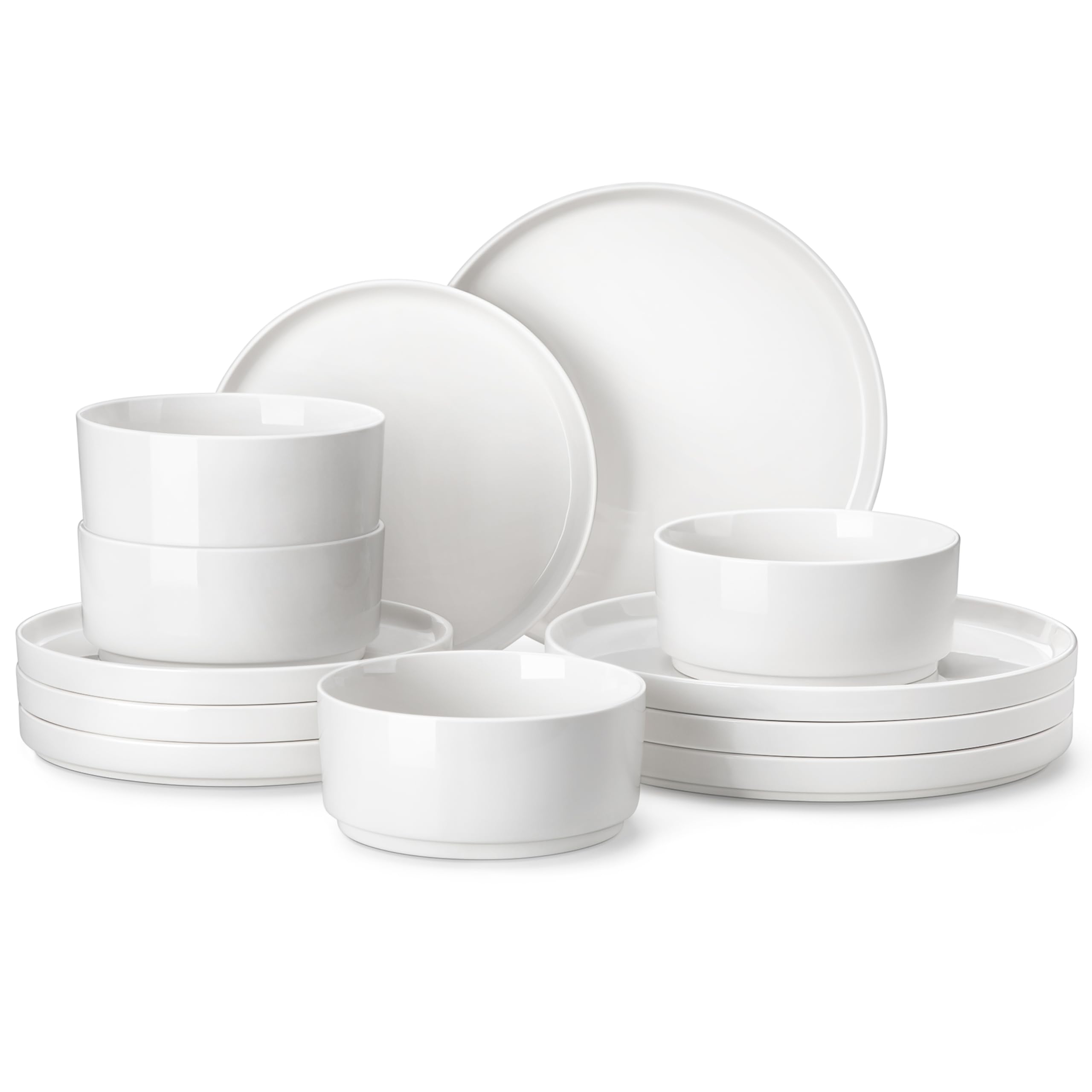 MALACASA Leah plato cena 10-25 pulgadas, superficie lisa y duradera para comidas diarias