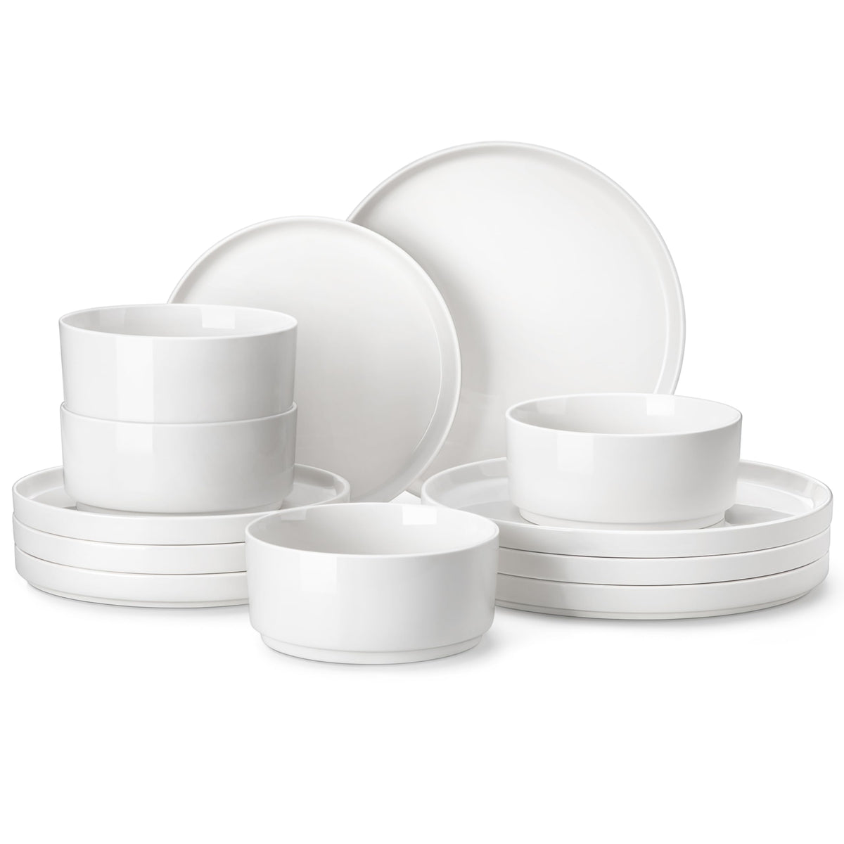 MALACASA Leah plato cena 10-25 pulgadas, superficie lisa y duradera para comidas diarias