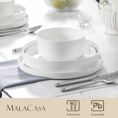 MALACASA LEAH, tazón pasta 42 oz, superficie lisa para presentaciones
