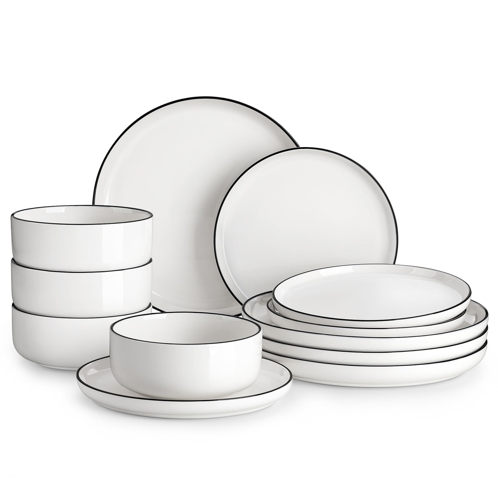 MALACASA Luna plato principal 26 cm, diseño elegante para uso diario