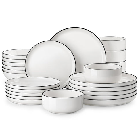 MALACASA Luna: platos de cena de 10-25 pulgadas para comidas familiares
