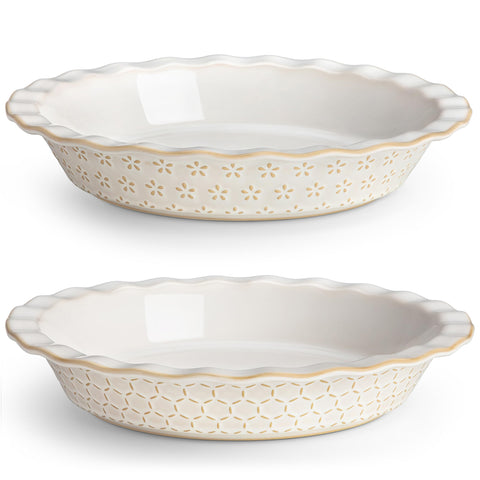 MALACASA Lydia, pan de pie 9 pulgadas con relieve, ideal para hornear con estilo.