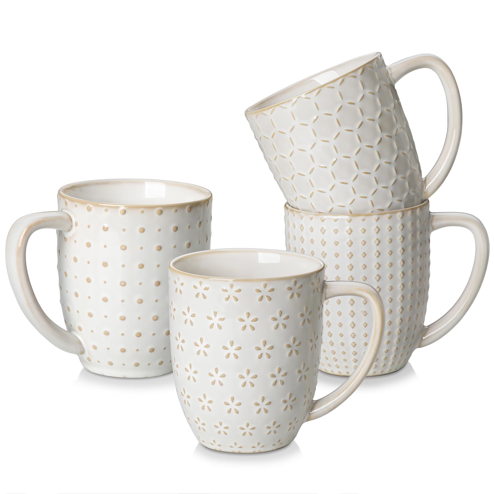 MALACASA Lydia: taza con relieve-diseño 1 para ritual de café distintivo