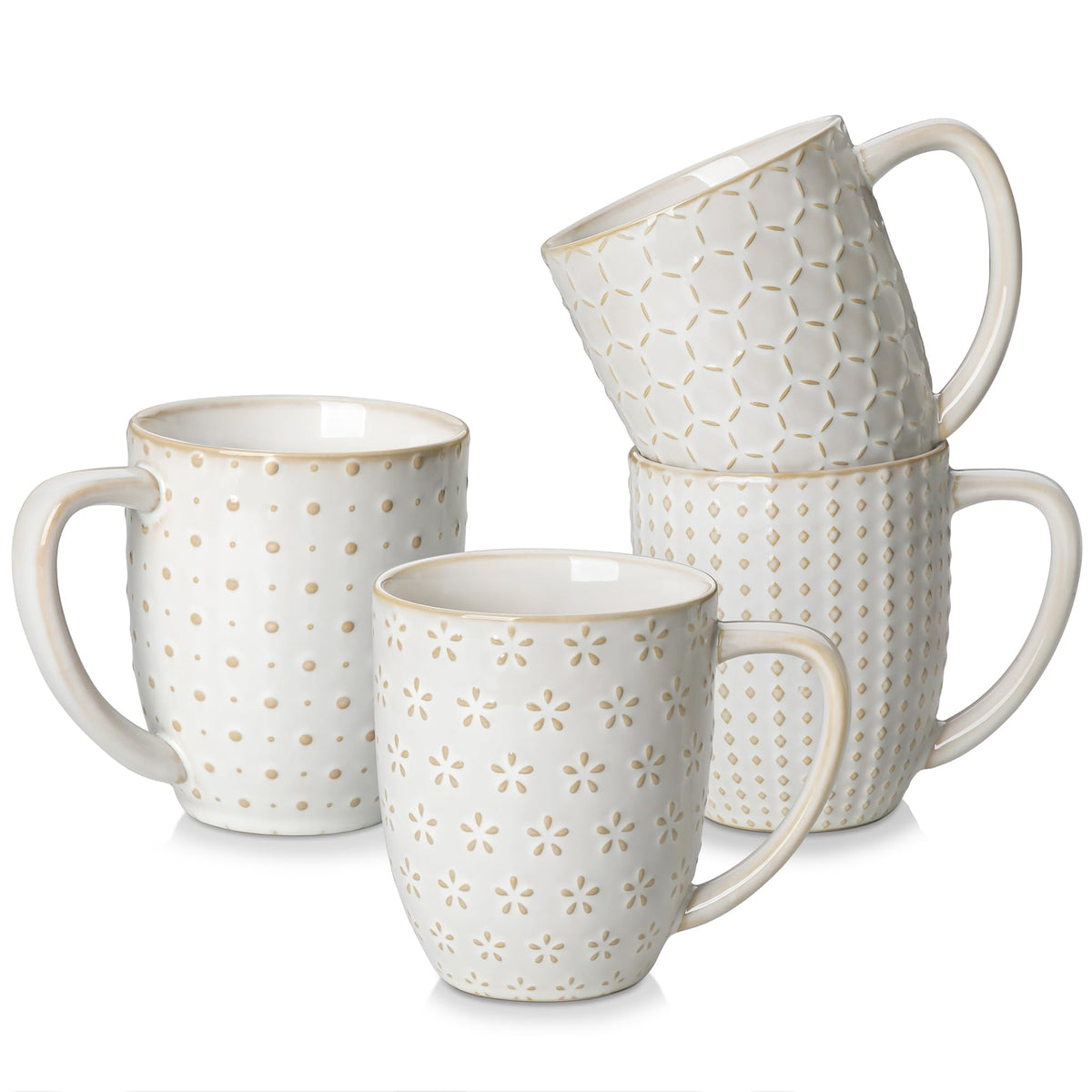 MALACASA Lydia: taza con relieve-diseño 1 para ritual de café distintivo