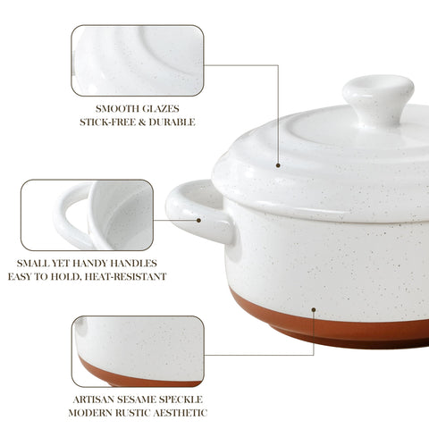 Diseño apilable de Malacasa Tara que ahorra espacio en la cocina.