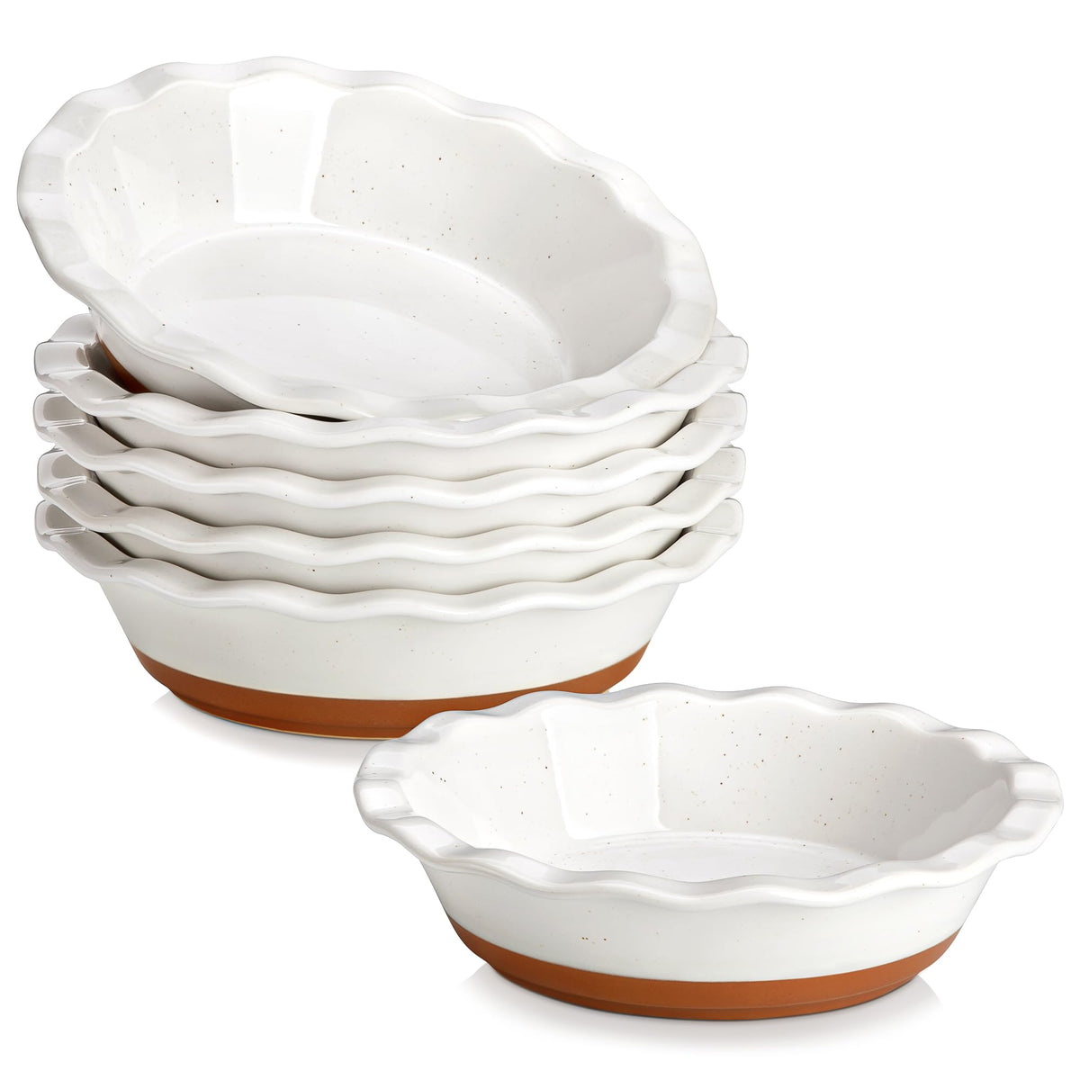 MALACASA mini tartas de 6 porciones con borde ondulado, ideal para porciones individuales.