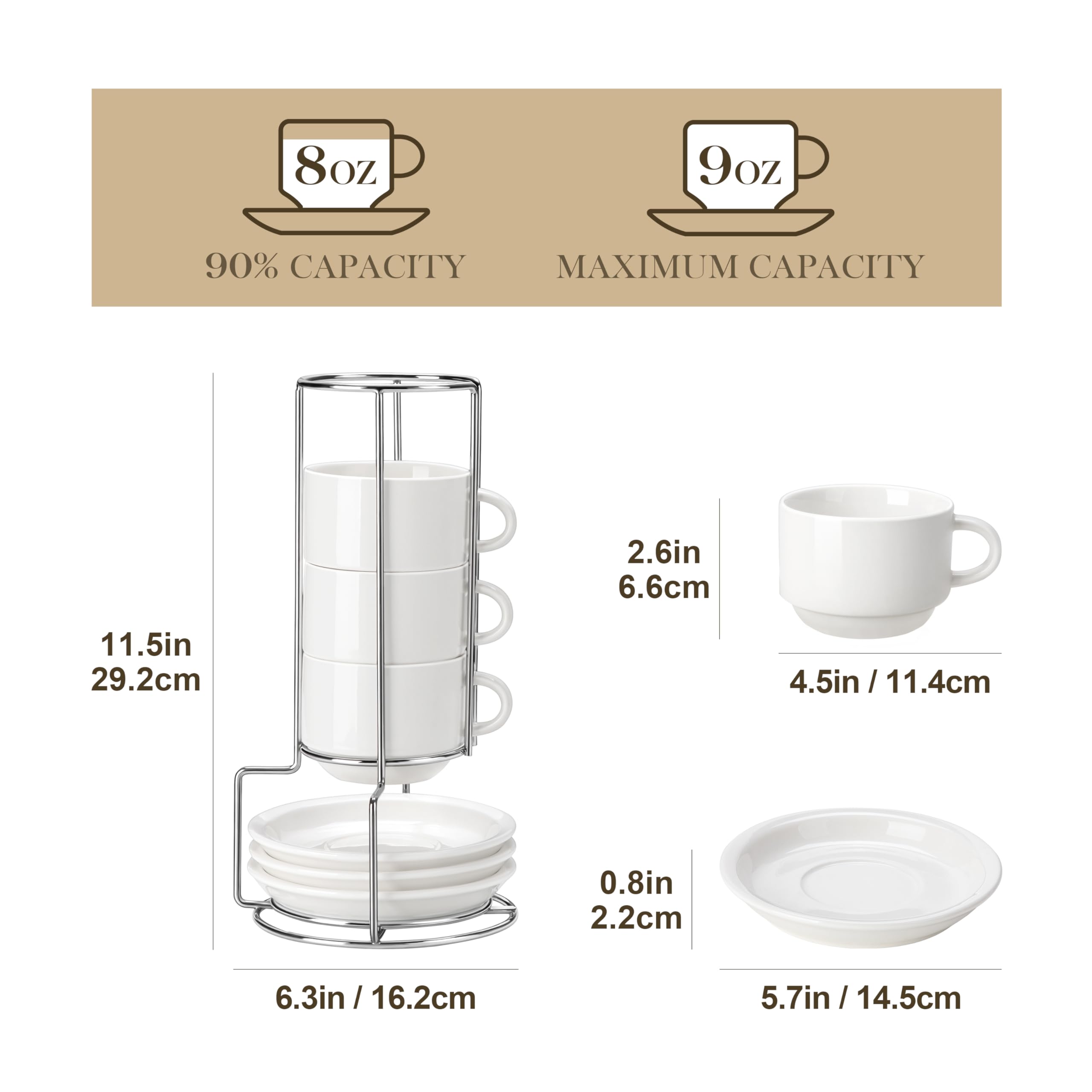 MALACASA platillos espresso conjunto de 4 para acompañar las tazas.