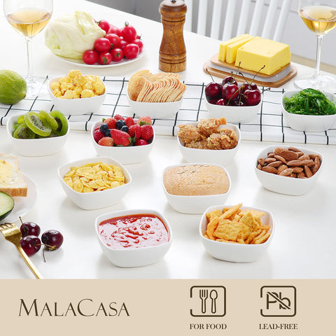 Porcelana MALACASA reforzada, apta para horno y lavavajillas.