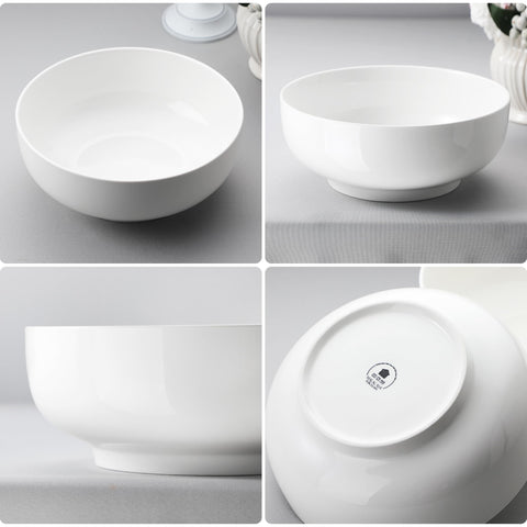 Presentación elegante de alimentos con cuencos MALACASA blancos