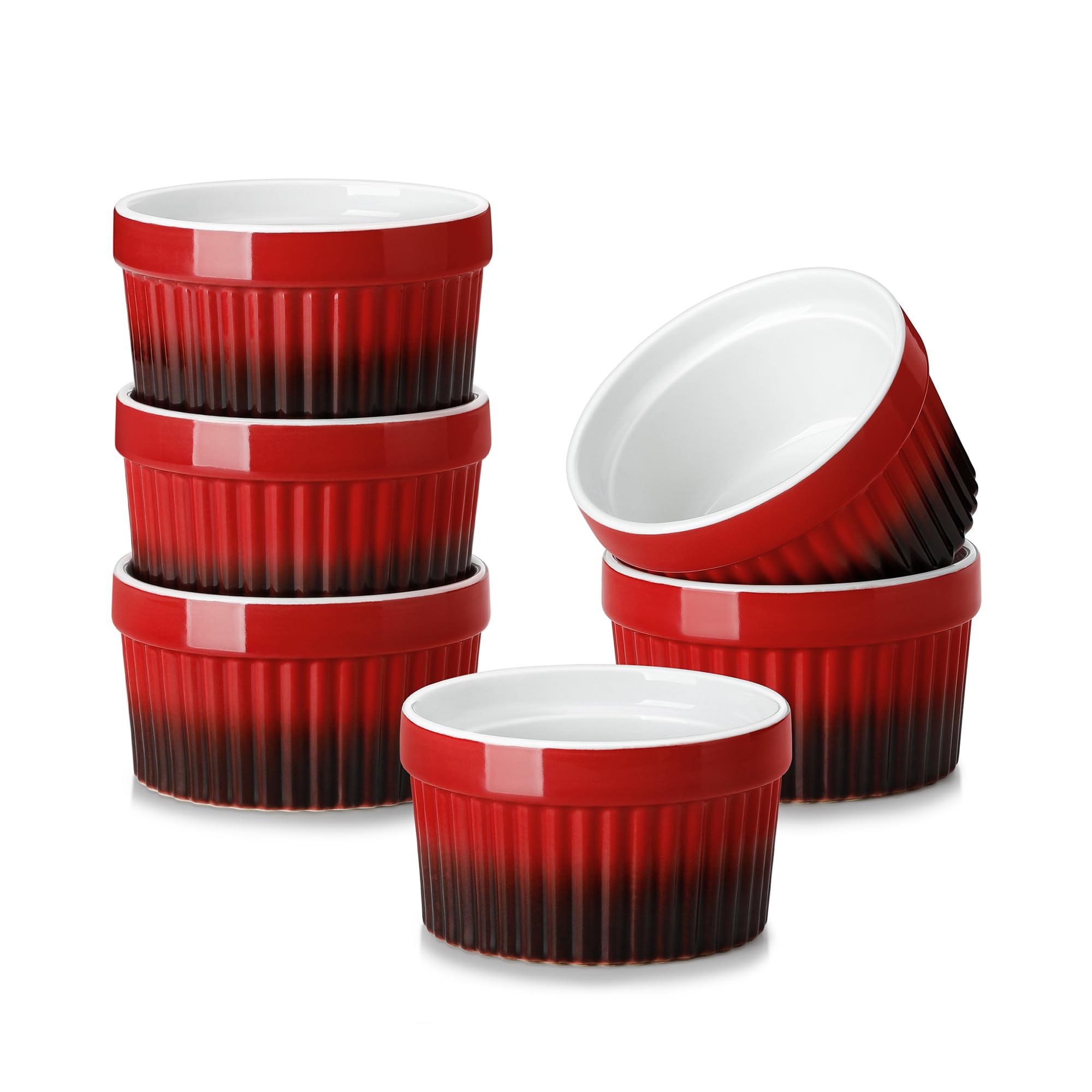 Ramequín MALACASA cerámico 4 oz para hornear, ideal para postres.