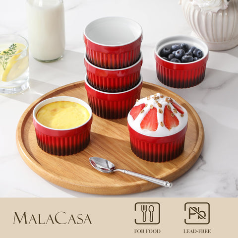 Ramequín MALACASA con glaseado Glidecoat para limpieza fácil.