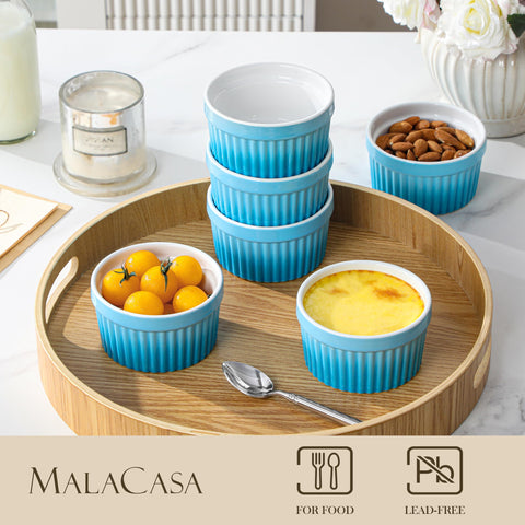 Ramequines MALACASA aptos para horno hasta 500°F para horneado estable