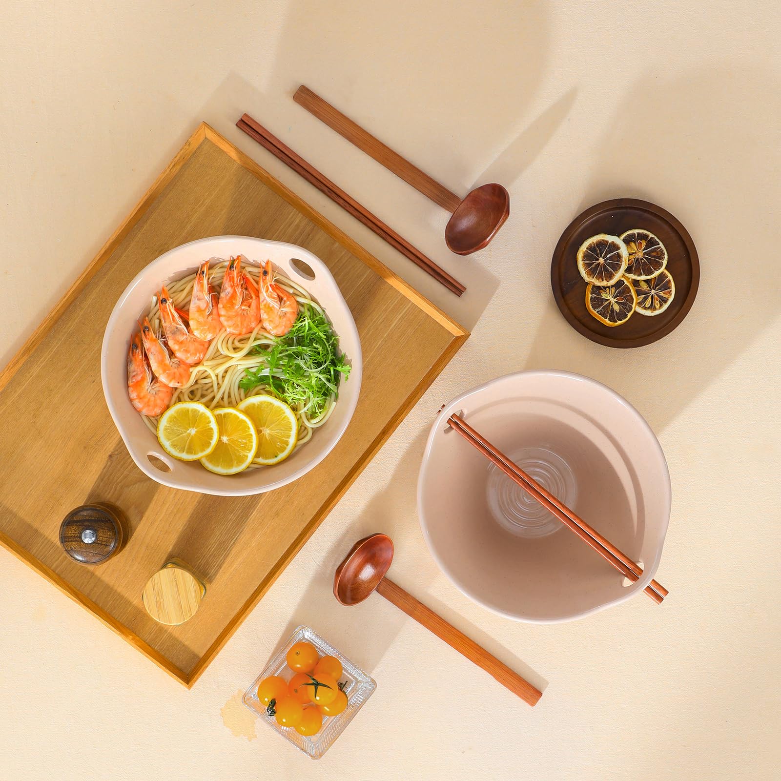 Malacasa conjunto de dos tazones, ideal para compartir ramen.