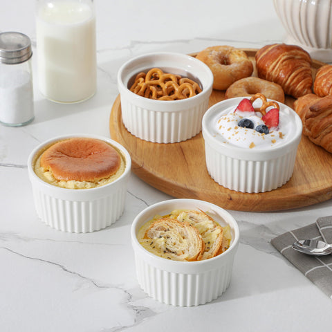Ramekin MALACASA apto para lavavajillas, limpieza rápida tras comidas.