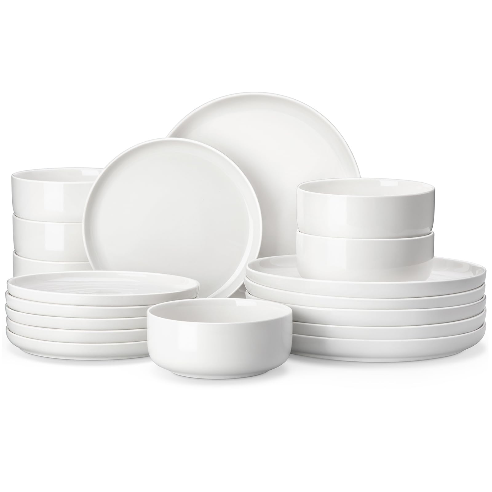 MALACASA Serie LUNA: conjunto de 18 piezas, ideal para cenas familiares elegantes.