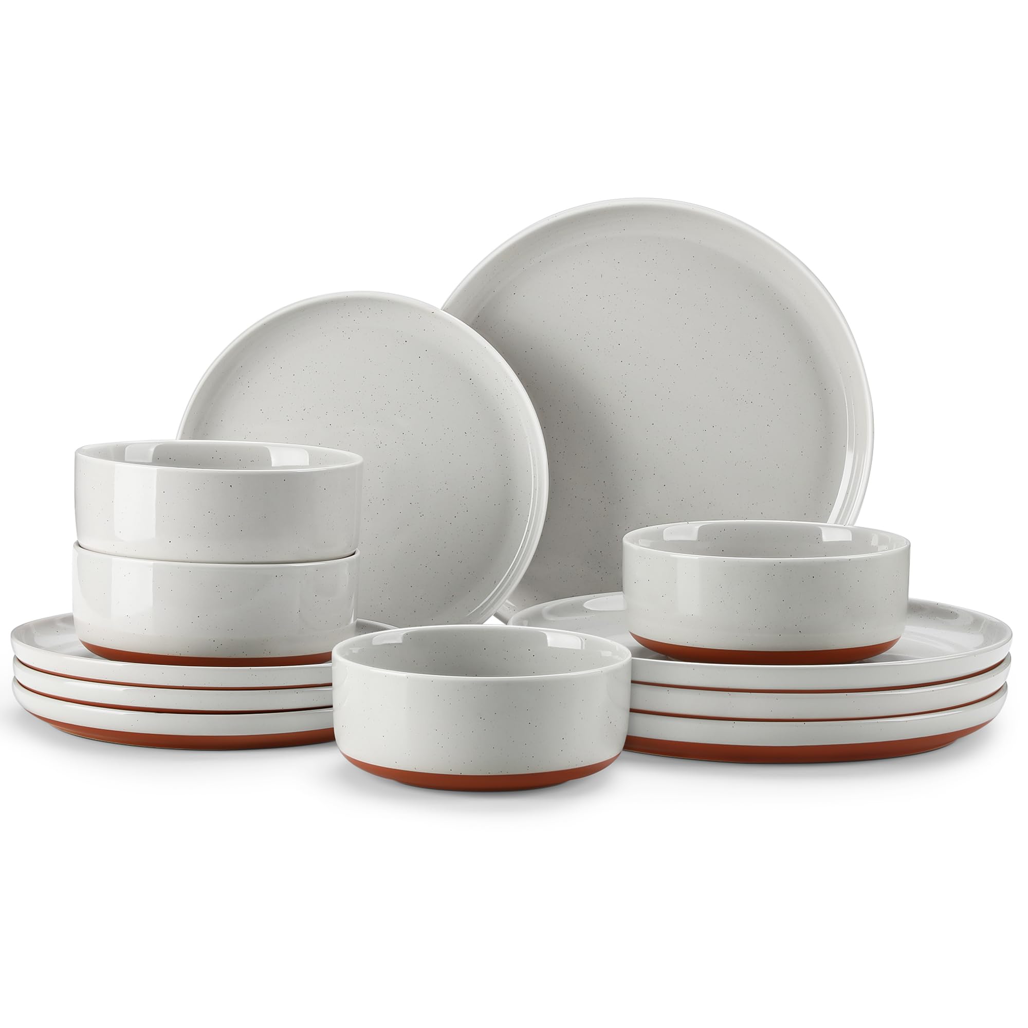 MALACASA Tara: platos de cena de 10-25 pulgadas, duraderos y aptos para microondas.