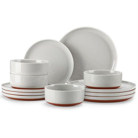 MALACASA Tara: platos de cena de 10-25 pulgadas, duraderos y aptos para microondas.