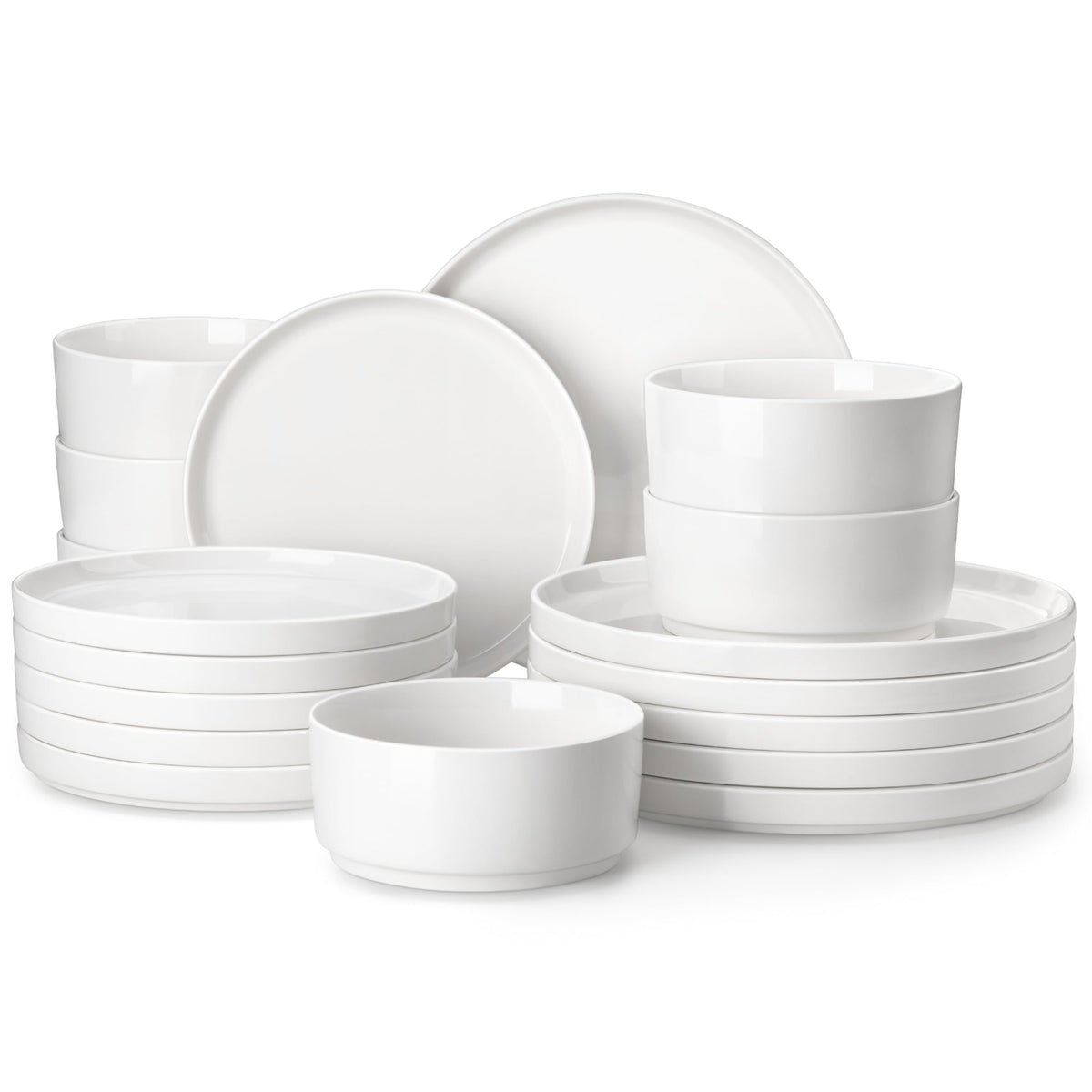 MALACASA set de cena 18 piezas para 6 platos, apto para lavavajillas.