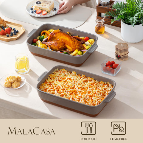 MALACASA Tara distribuye el calor de forma uniforme para platos horneados consistentes.