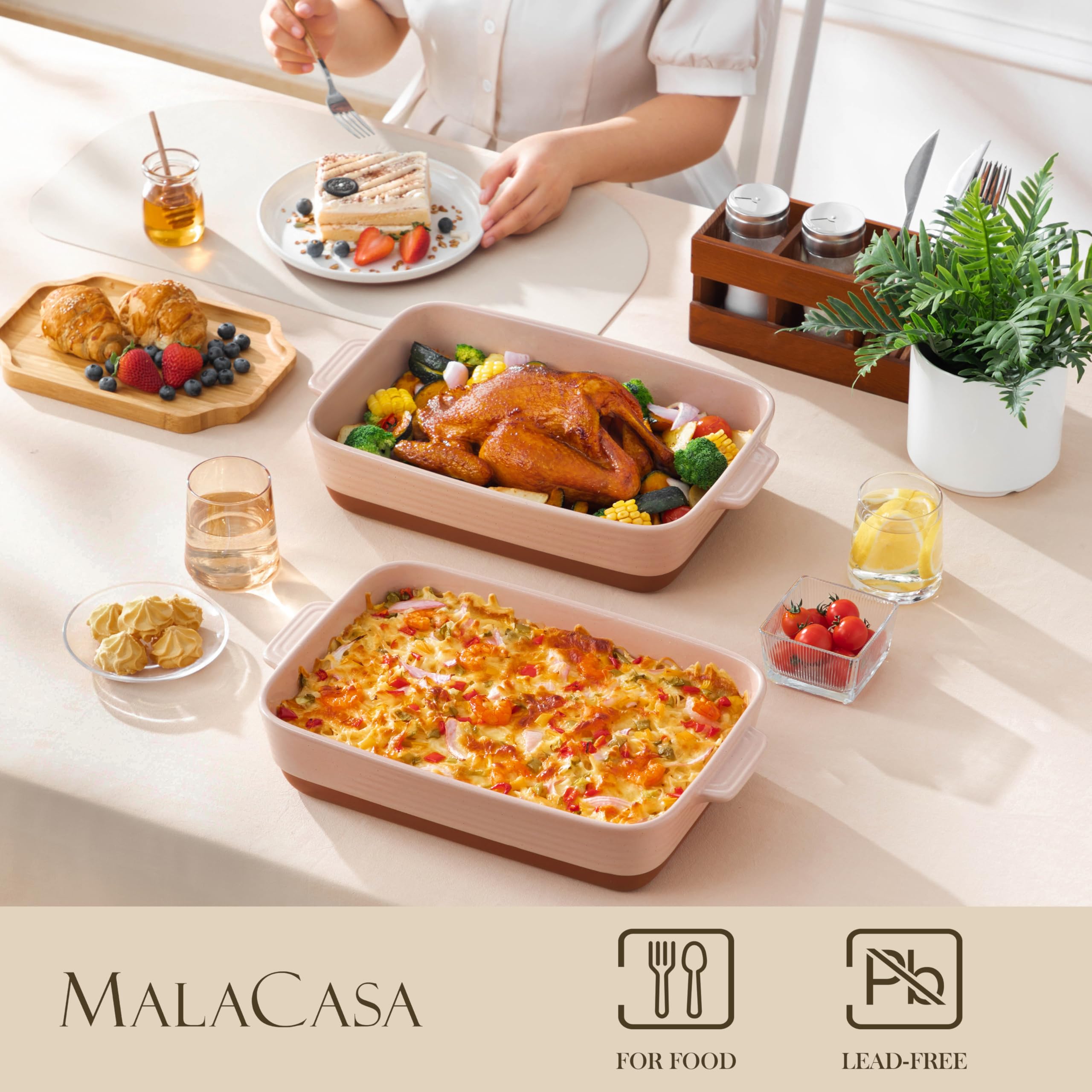 Mango doble ergonómico MALACASA Tara para un manejo cómodo
