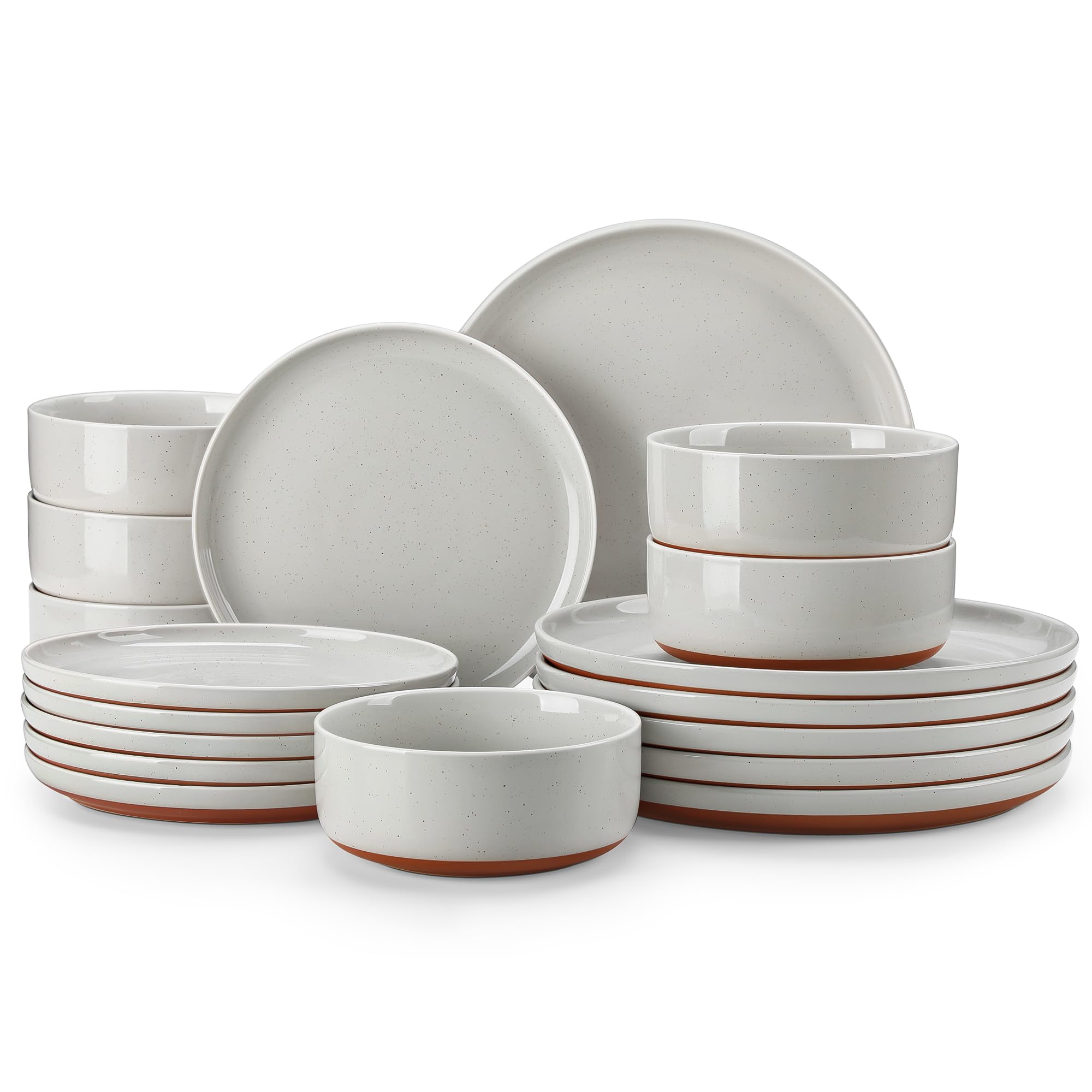 MALACASA Tara plato de cena de 10,25 pulgadas, ideal para servicio diario